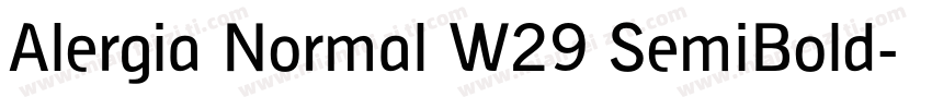 Alergia Normal W29 SemiBold字体转换